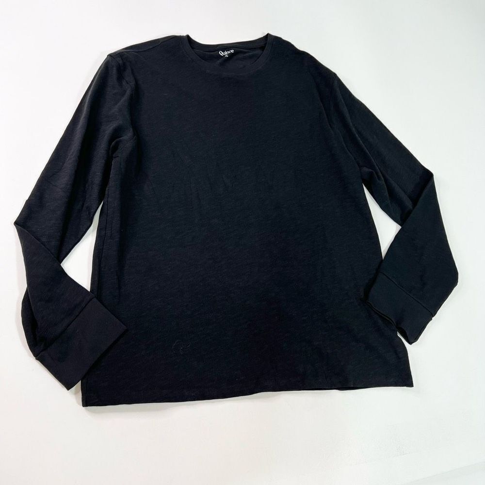 Quince Black Long Sleeve Tee